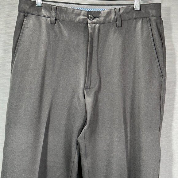 FJ FootJoy Pants Mens 33 Gray Stretch Pockets Straight Leg Golf - Picture 2 of 9